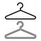 Black hanger icon. Vector illustration