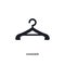 black hanger isolated vector icon. simple element illustration from hotel concept vector icons. hanger editable logo symbol design