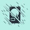 Black Hard disk drive HDD icon isolated on green background. Glitch style. Vector Illustration