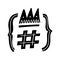 Black hashtag social symbol. Social media and web communicate sign. Flat icon vector illustration.