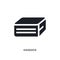 black hassock isolated vector icon. simple element illustration from furniture and household concept vector icons. hassock