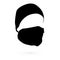 Black hat with a mask. Raster. 2