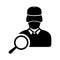 Black hat seo icon. Black vector