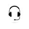 Black Headset icon, Headphone logo