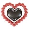 Black heart framed heart