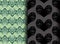 Black Heart and green lotus pattern