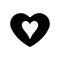 Black Heart hearts suit icon. A symbol of love. Valentine s day with sign playing card suits. Flat style design, logo. Frame