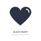 black heart icon on white background. Simple element illustration from Shapes concept