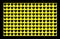 Black Heart Shape on Yellow Background with Black Border. Hearts Dot Design. Can be used for Illustration purpose, background,