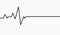 Black heartbeat line icon