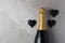Black Hearts Champagne Bottle for Valentines