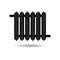 Black Heating radiator icon or logo