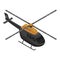 Black helicopter icon, isometric style