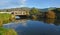 Black Heron Fishing on a Heathcote River Bridge