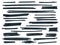 Black highlight marker brush vector lines set