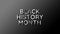 Black History Month black and whiteText animation