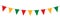 Black history month bunting, red, yellow and green flag garland, triangle pennants, pan african flag colours decoration