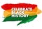 Black History Month Celebration Flag Art Pride