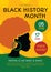 Black history month celebration poster vector