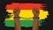 Black history month flag with hands in handcuffs