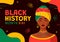 Black History Month Vector Design Illustration to Commemorate the Great Struggle and Contributions of the Black Community