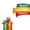 Black History Month Vector Template Design Illustration