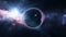 Black hole with gravitational lens effect in front of bright stars