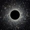 Black hole in universe. Wormhole and stars in outer space. Galaxy center with big black hole in deep cosmos. Space and science