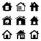 Black Home Icons