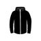 Black Hooded Jacket Fashion Style Item Illustration