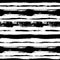 Black horizontal lines hand drawn seamless pattern. Vector ink ornament for wrapping paper.
