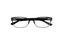 Black horn rimmed glasses