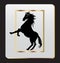 Black horse logo vector portrait