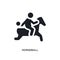 black horseball isolated vector icon. simple element illustration from sport concept vector icons. horseball editable logo symbol