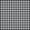 Black houndstooth pattern vector. Classical checkered textile design.