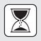 Black hourglass icon. Vector illustration