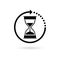 Black Hourglass, Sandglass, Sand timer, Sand clock icon