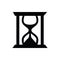 Black Hourglass symbol for banner, general design print and websites.