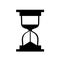 Black hourglass on a white background. Icon.