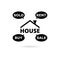 Black House icon or logo, Buy house, Rent house, Sold House, Sale house