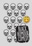 Black Humour Comedy Conceptual Poster Design With A Smiling Laughing Emoji And Skulls Vector Image