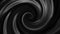 Black hypnotic spiral rotates slowly, monochrome seamless loop. Abstract digital funnel spinning hypnotically.