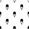 black ice cream lolly seamless pattern on white background