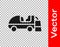 Black Ice resurfacer icon isolated on transparent background. Ice resurfacing machine on rink. Cleaner for ice rink and