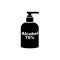 Black icon bottle of antibacterial alcohol 75.