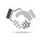 Black icon handshake. background for business and finance