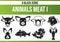 Black Icon Set Animals Meat I