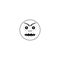 Black icon sign scary face, toothy face. Vector illustration eps 10