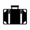 Black icon suitcase cartoon