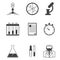 Black icons for microbiology